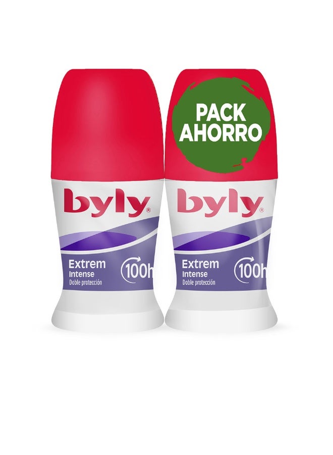 Byly Extrem Intense 100H Deodorant Roll-On Set 2x50ml - Image 1