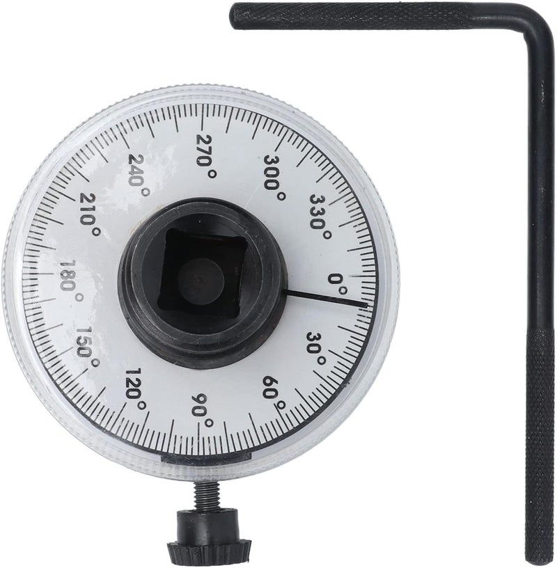 LiebeWH Drive Angle Gauge 0-360 Degree Adjustable Drive Meter Wrench Set for Measuring Exact Torsion of 1/2in Male Female Square with Precision Machined 2° Easy to Adjust Simple Cleaning - Image 2