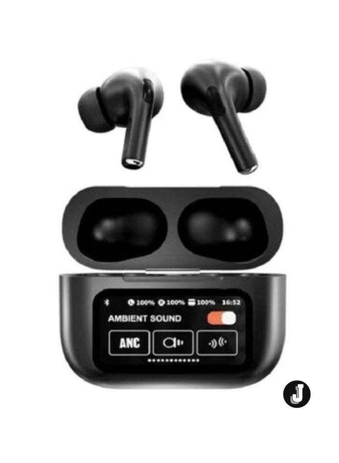 JAJEEK "A9 Pro Bluetooth Earphones with Touch Display – ANC/ENC Noise Cancelling AIPods" - Image 1