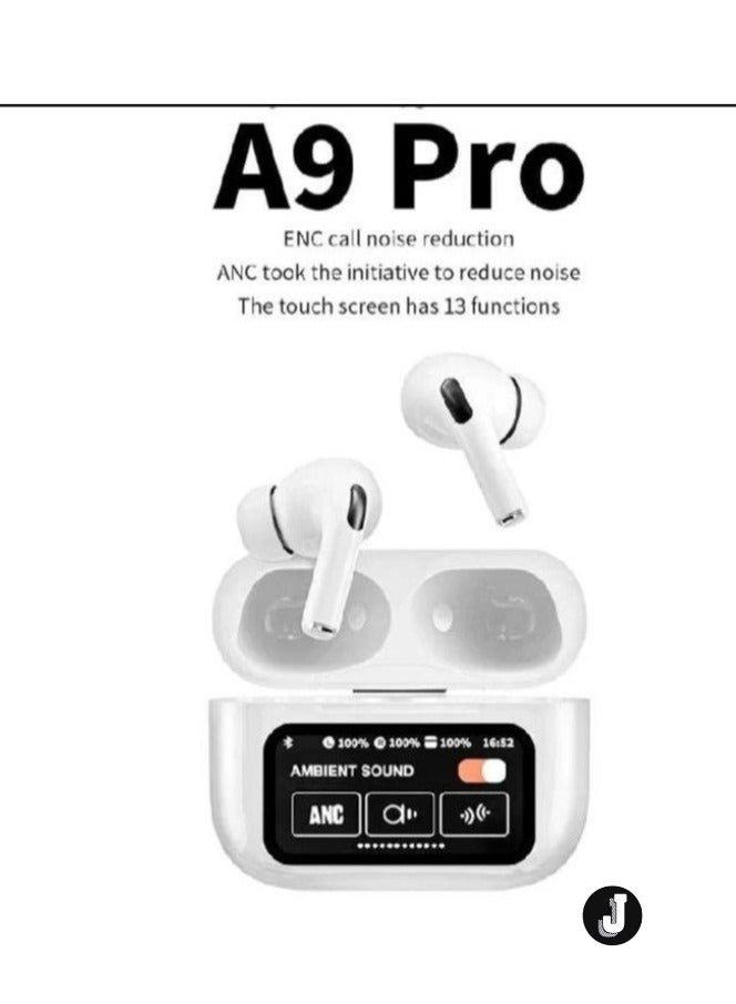 JAJEEK "A9 Pro Bluetooth Earphones with Touch Display – ANC/ENC Noise Cancelling AIPods" - Image 3