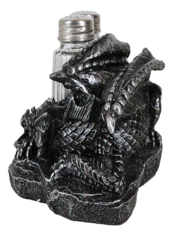 Ebros Gift Fire Spice Gothic Medieval Sleeping Dragon Salt And Pepper Shakers Holder Figurine Set 5.75"L As Dungeons And Dragons Medieval Fantasy Kitchen Decor Accent - Image 5