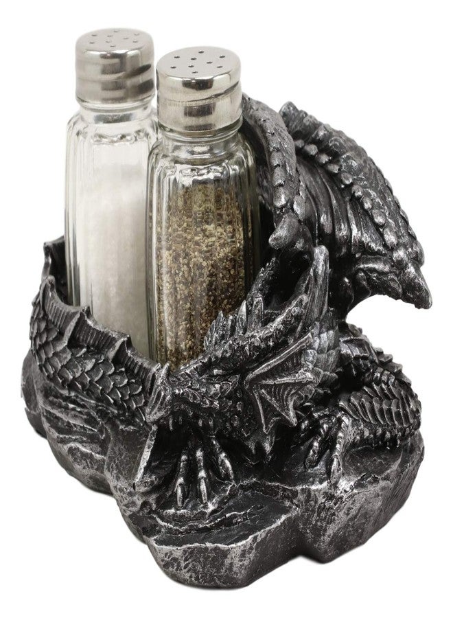 Ebros Gift Fire Spice Gothic Medieval Sleeping Dragon Salt And Pepper Shakers Holder Figurine Set 5.75"L As Dungeons And Dragons Medieval Fantasy Kitchen Decor Accent - Image 3