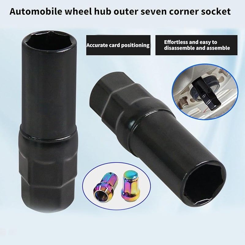 7 Spline Nut Drive Tuner Tool 16.5mm 7 Point Wheel Nut Socket Removal Tool - Image 3