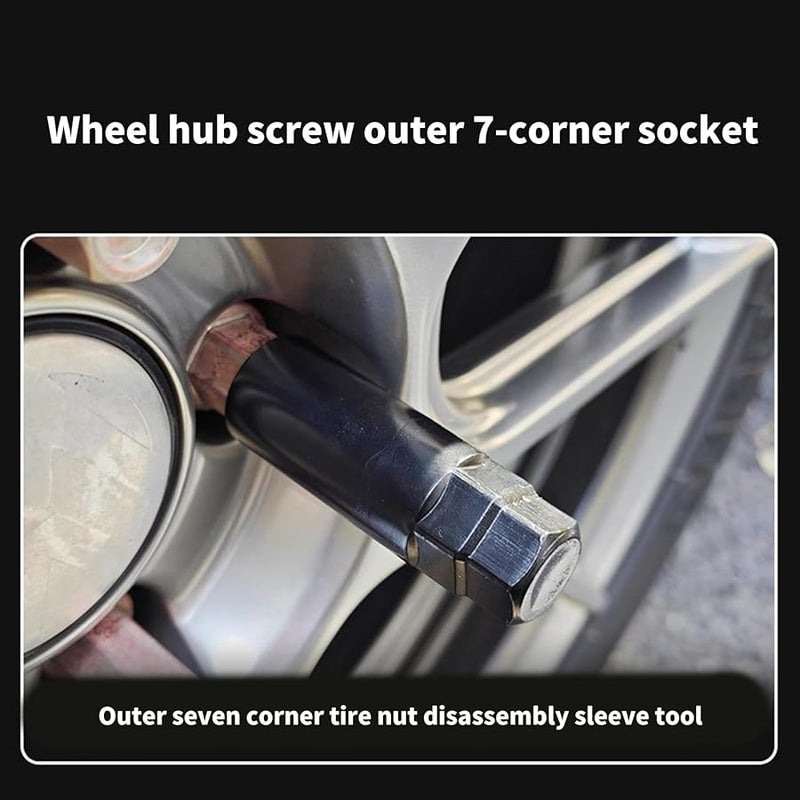 7 Spline Nut Drive Tuner Tool 16.5mm 7 Point Wheel Nut Socket Removal Tool - Image 4