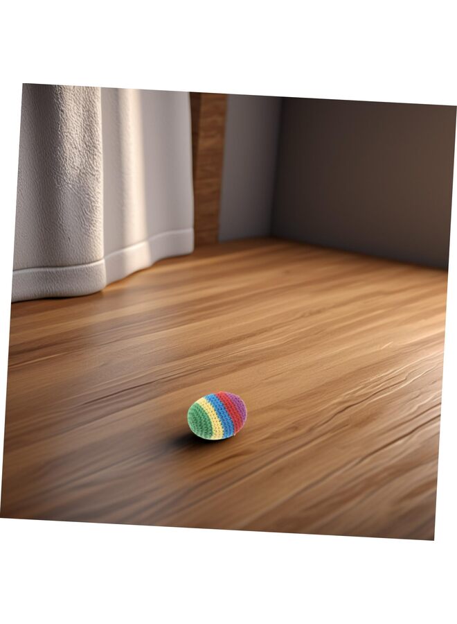 LAMAY 12PCS Knitted Bean Bags for Boy Girl Crochet Tossing Toys Soft Yarn Foot Bags for Indoor Fun Enhancing Motor Skills and Coordination Multicolored Designs - Image 5