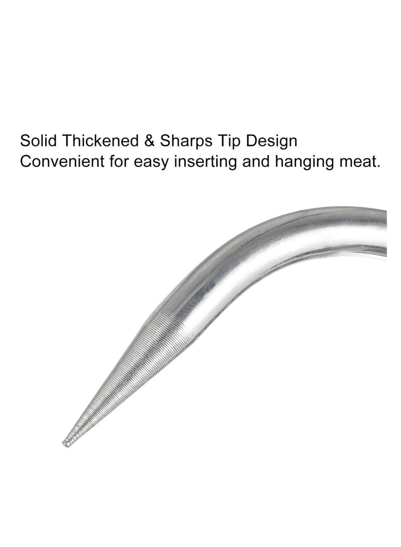 Excefore Swivel Meat Hooks, 0.34'' Thickness Galvanized Processing Butcher Hooks for Hanging Drying Smoking Meat Products, 4 Pack(12 Inch)  - Image 2