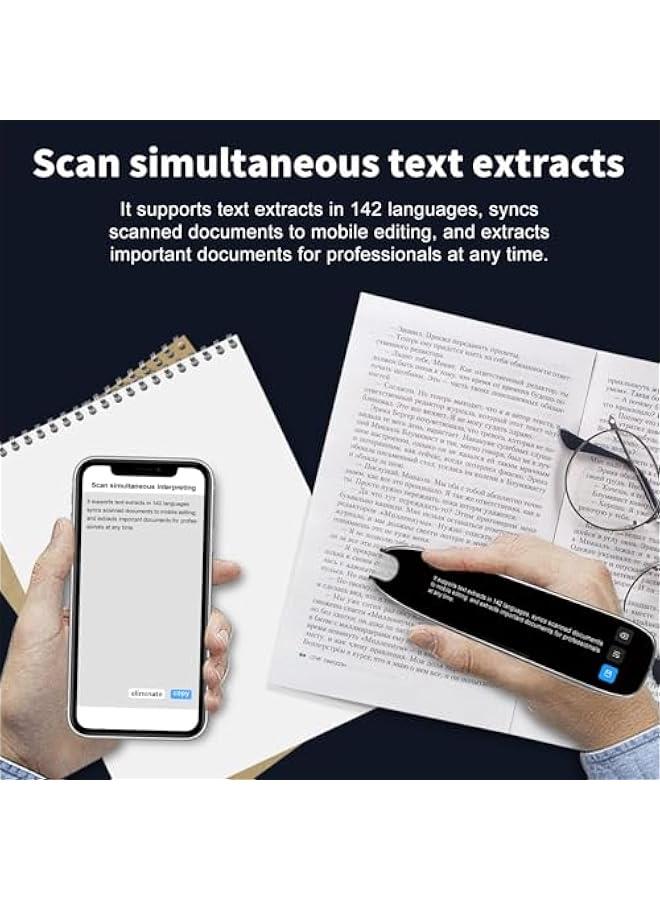ANKOVO Translation scanning Pen, 142 Language Translator Pen,Text Extract Scanner, Pen Scanner Translation Device, for People with Reading Disabilities and Learners Translation Pen - Image 5