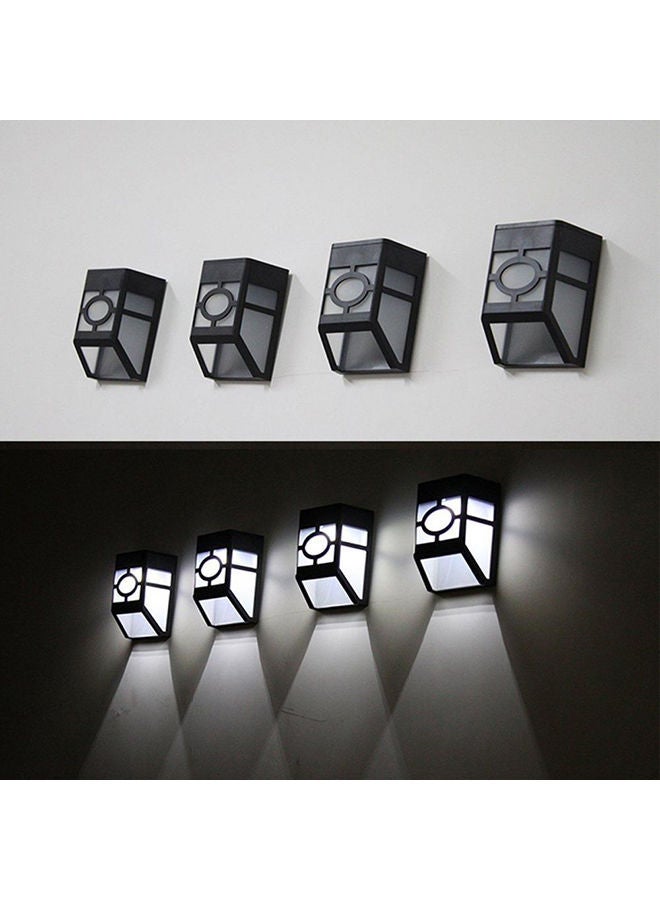 نيبمينينت مجموعة من 4 مصابيح جدارية بإضاءة LED وتعمل بالطاقة الشمسية ومناسبة للأماكن الخارجية أسود - Image 2