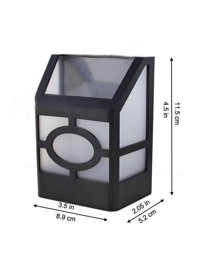 نيبمينينت مجموعة من 4 مصابيح جدارية بإضاءة LED وتعمل بالطاقة الشمسية ومناسبة للأماكن الخارجية أسود - Image 3