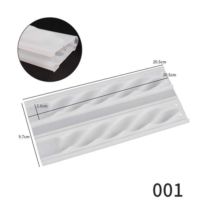 ESEENS 2 Pack Stick Candle Wave Pillar Candle & Resin Mold - Resin Casting Silicone Molds for Home Decor & Candle Making Wave Spiral Mold - Image 4