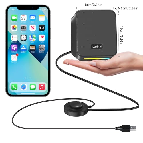 Uakinat Computer Speakers,with 7 Colorful RGB Lights, Headphone Jack, Enhanced Bass and Volume Control, PC Speakers USB Powered Gaming Speakers for Laptop Monitor PC Tablet Phone - Image 2