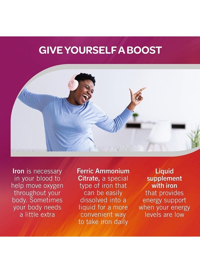 Geritol Liquid Vitamin And Iron Supplement Energy Support Contains High Potency Bvitamins And Iron Pleasant Tasting - Image 3