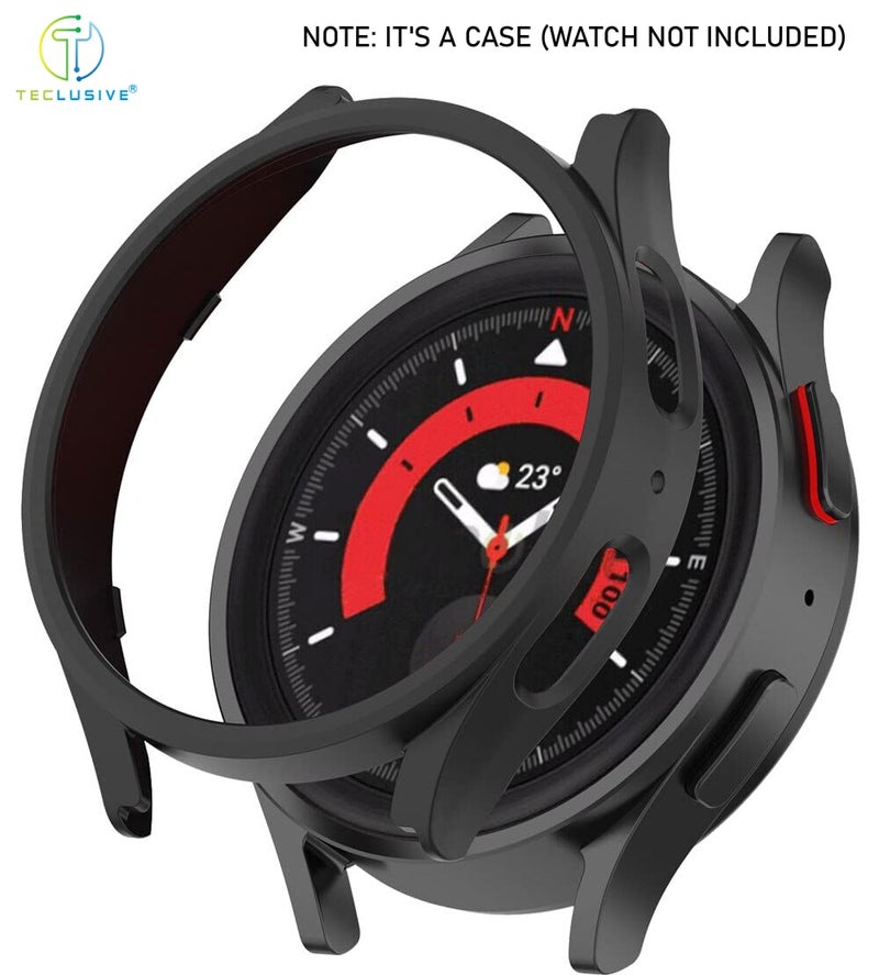 T Teclusive Slim Bumper Protective Case Cover Compatible for Galaxy Watch 6 44mm | Hard Shell Bumper Side Edge Protection Case for Galaxy Watch 6 44mm (44mm, Black) - Image 5