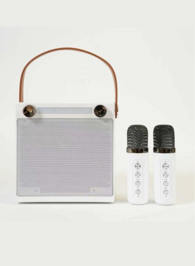 Mini Karaoke Machine Set, Bluetooth speaker with mic,  2 Wireless Microphones, Singing Machine Karaoke System for Kids Adult - Image 2