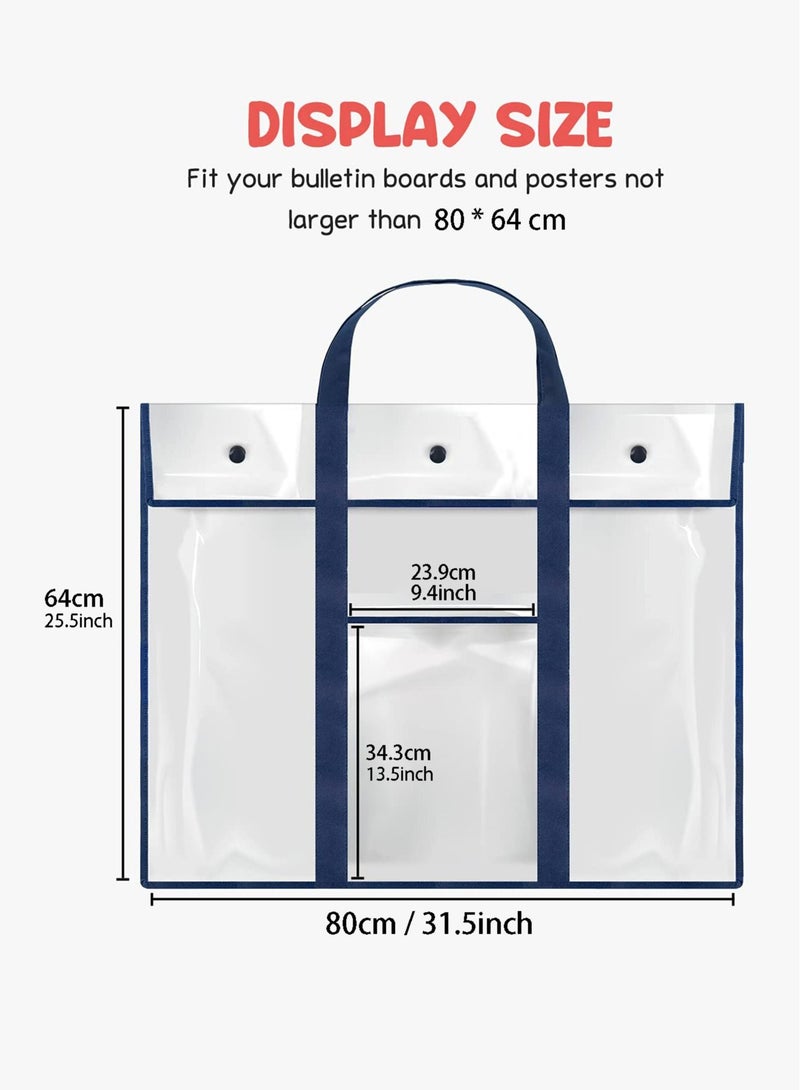 Generic 80x64cm Transparent Document Storage Bag,File Bag,Large Poster Storage Bag  - Image 2