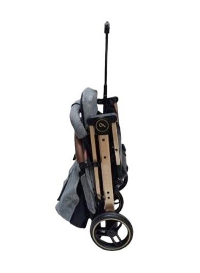 StarKids Baby Foldable Stroller With Multiple Recline Position And Adjustable Canopy - Image 3