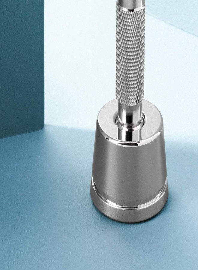 rockwell razors Rockwell Premium Chromed Brass Safety Razor Stand - Elegant Design, Rust-Resistant, Perfect Accessory for Organizing Your Shaving Essentials - White Chrome (over Brass) - Image 4