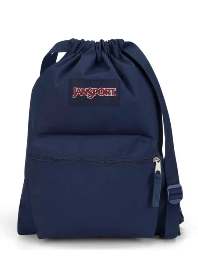 Jansport Drawsack Drawstring Bag with Adjustable Shoulder Straps,14L, 0.19kg - Navy