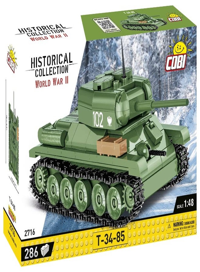 Cobi toys 286 Pcs Hc WWII /2716/ T-34-85 - Image 2