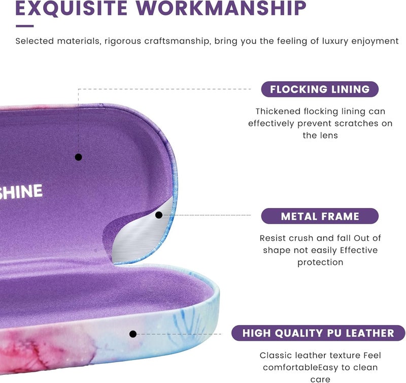 molshine Hard Sunglasses Case, Classic, Colourful and Large Hard Case Glasses Case, Lightweight and Portable - Image 3