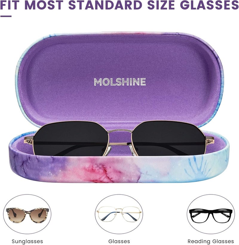 molshine Hard Sunglasses Case, Classic, Colourful and Large Hard Case Glasses Case, Lightweight and Portable - Image 4