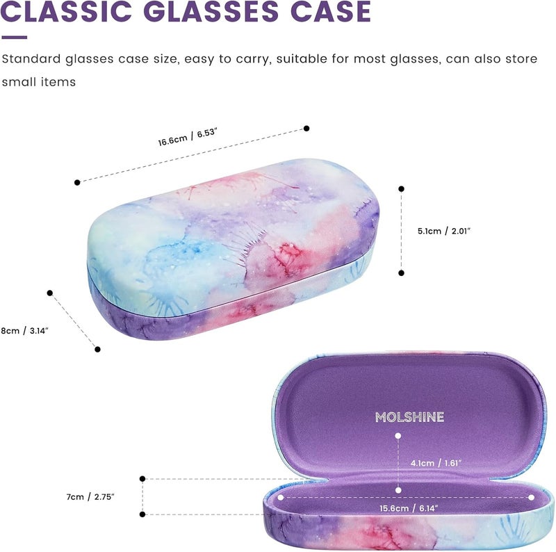 molshine Hard Sunglasses Case, Classic, Colourful and Large Hard Case Glasses Case, Lightweight and Portable - Image 2
