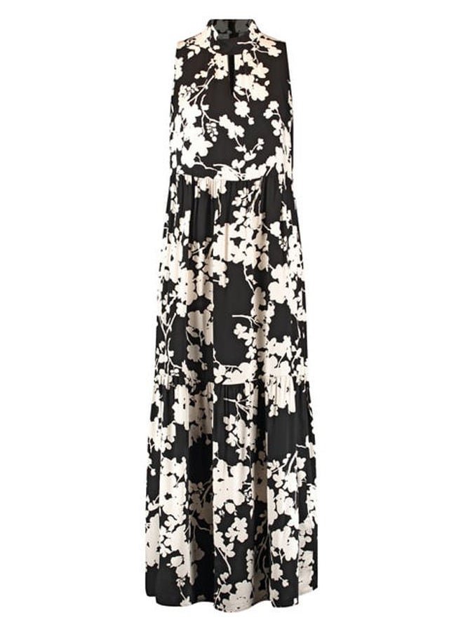 GERRY WEBER فستان متعدد الطبقات بدون أكمام بطبعة زهور  - Image 3