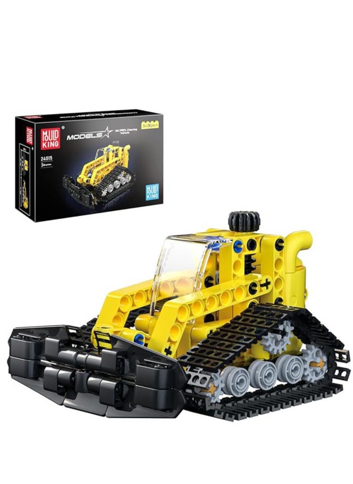 mould king 24015 Educational Snow Groomer Truck Bulldozer Building Toys, Creative STEM Models Building Blocks Kit, Collectible Ideas Construction Toys Truck Model Snow Groomer for Boys and Girls  - Image 1