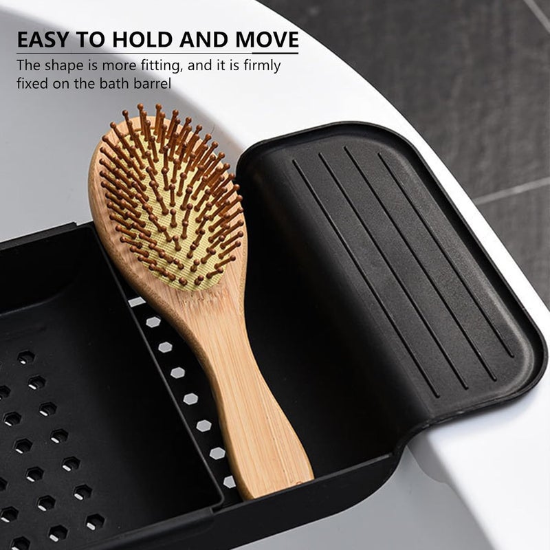 Tearom Bath Tub Tray - Stretchable, Strong Load-Bearing, Plastic, Anti-Slip Design - Ultimate Bathtub Caddy Tray - Image 4