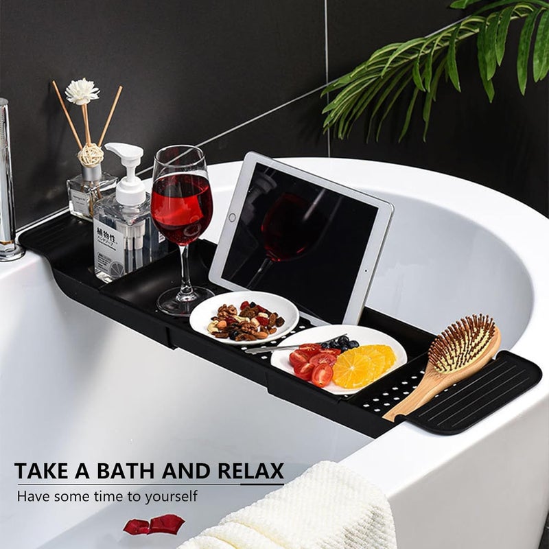Tearom Bath Tub Tray - Stretchable, Strong Load-Bearing, Plastic, Anti-Slip Design - Ultimate Bathtub Caddy Tray - Image 2