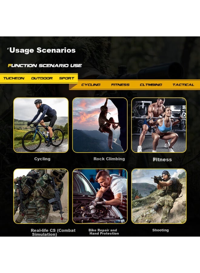Ousen Tactical Half-finger Gloves Military Outdoor Training Protective Cycling Fitness Gloves Anti-slip Wear-resistant Cut-resistant - Image 1