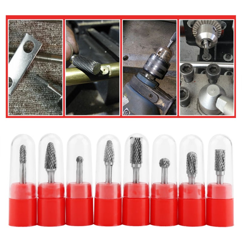 Carbide Rotary Burr Set: Double Cut, High Efficiency - Long Service Life, Tungsten Steel Burr Set for Metalworking, Industrial Deburring, Craft Carving - Image 3