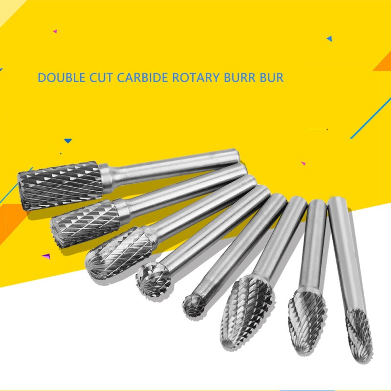 Carbide Rotary Burr Set: Double Cut, High Efficiency - Long Service Life, Tungsten Steel Burr Set for Metalworking, Industrial Deburring, Craft Carving - Image 2