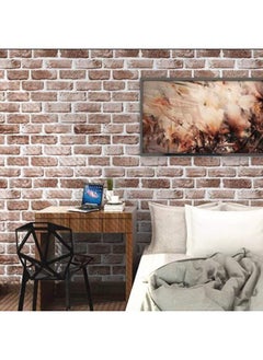 Wolpin Wall Stickers DIY Wallpaper Decal (45 cm x 10 m) 3D Brick PVC Vinyl Self Adhesive House Decorative, Living Room, Contact Paper Interior, Diana Brown - pzsku/Z9460DC2F37F822516627Z/45/_/1738306712/3a055ecb-92bf-4306-9fdd-678e24140d9c