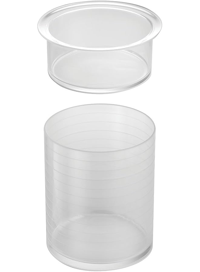 Raxoom Hair Accessories Holder / Organizer Canister, Clear, 6” x 6” x 7”, 69930 - Image 1