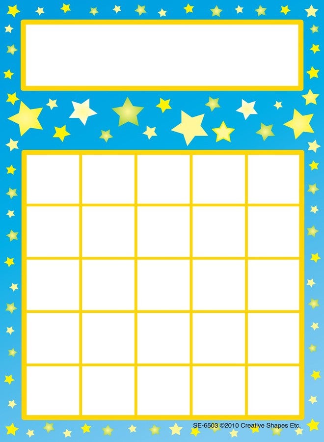 Stars Progress Pad - 3.5" x 5", 35 Sheets for Encouraging Positive Reinforcement, Tracking Goals/Responsibilities, Classroom/School Crafts Projects, Space Theme, Kids Crafts Projects.