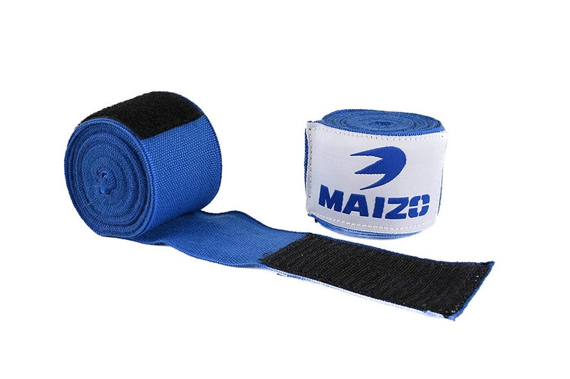 Maizo Stretchable Support Hand wrap, Workout/Boxing & Punching Great for MMA, Muay Thai, Martial Arts, Wrist Support for Adults (180, Blue) - Image 1