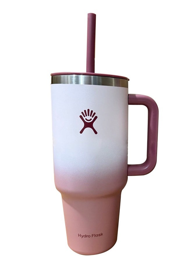 Hydro Flask 40 oz Tumbler with Handle, 2-in-1 Straw and Sip Lid, Leakproof, Dishwasher Safe, Insulated Stainless Steel Travel Coffee Mug, Keeps Cold for 24 Hours, Fits in Car Cup Holder  - Image 1
