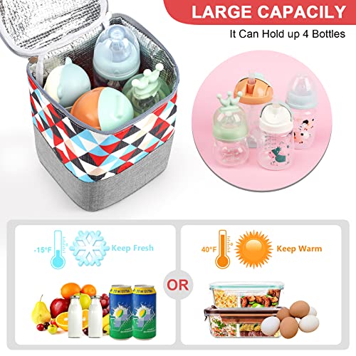 Accmor Breastmilk Cooler Bag Baby Bottle Cooler Bags Insulated Bottle Cooler Tote Bags On The Go Fits 4 Large 8oz Bottles for Nursing Mom Daycare Travel - Image 3
