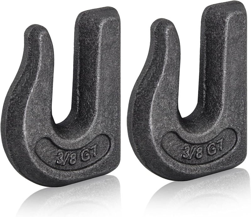 AYA GEAR Weld-on Grab Chain Hook 3/8-in Heavy Duty Tow Hook G70 Forged Steel (2Pcs) - Image 1