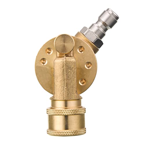 FIXFANS Pressure Washer Pivoting Coupler, 1/4” Quick Connect Gutter Cleaner Attachment, 240 Degree with 7 Angles for Power Washer Spray Nozzle, 4500PSI - Image 1