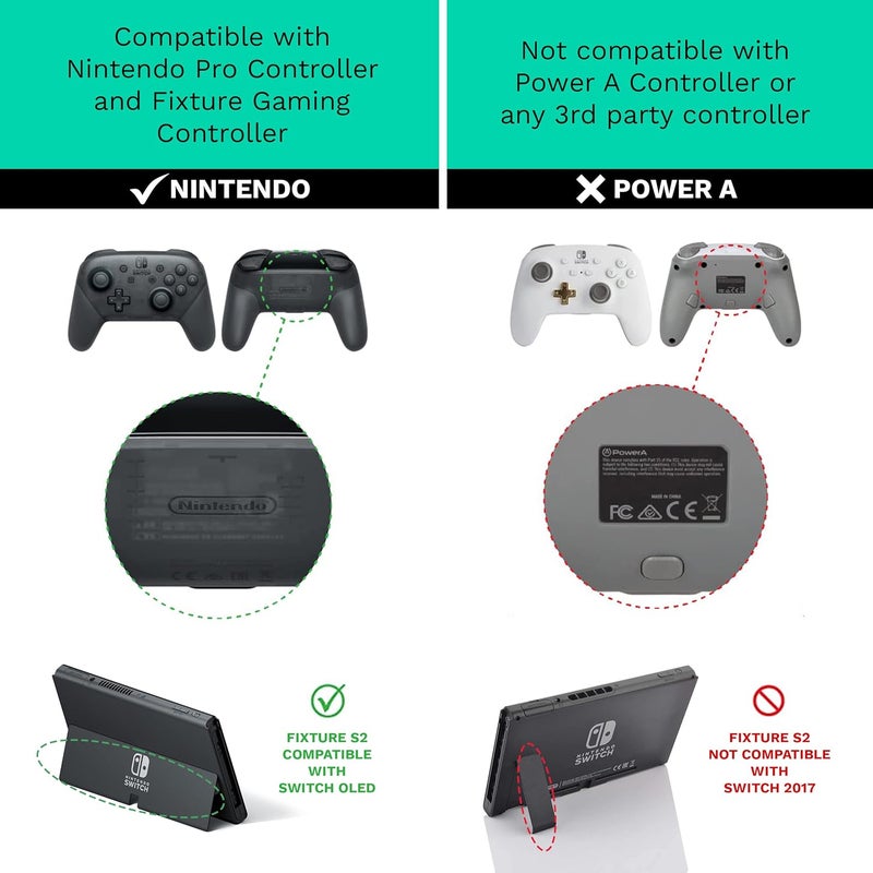 Fixture Gaming Fixture S2 Gaming Console Monitor and Controller Mount Compatible with Nintendo Switch OLED and Pro Controller, Adjustable Video Game Holder Stand Clip - Image 4
