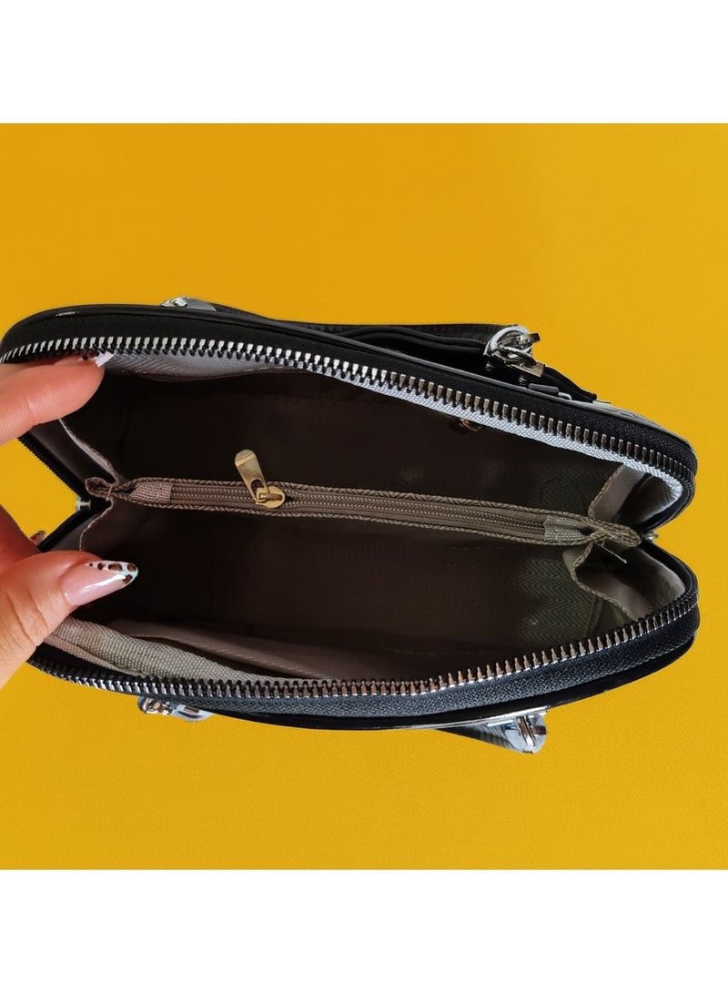 نو برانديد شنطة جلد فاخرة نسائية – تصميم أنيق مزودة بحزام كتف مثالي للعمل والاستخدام اليومي - Image 3