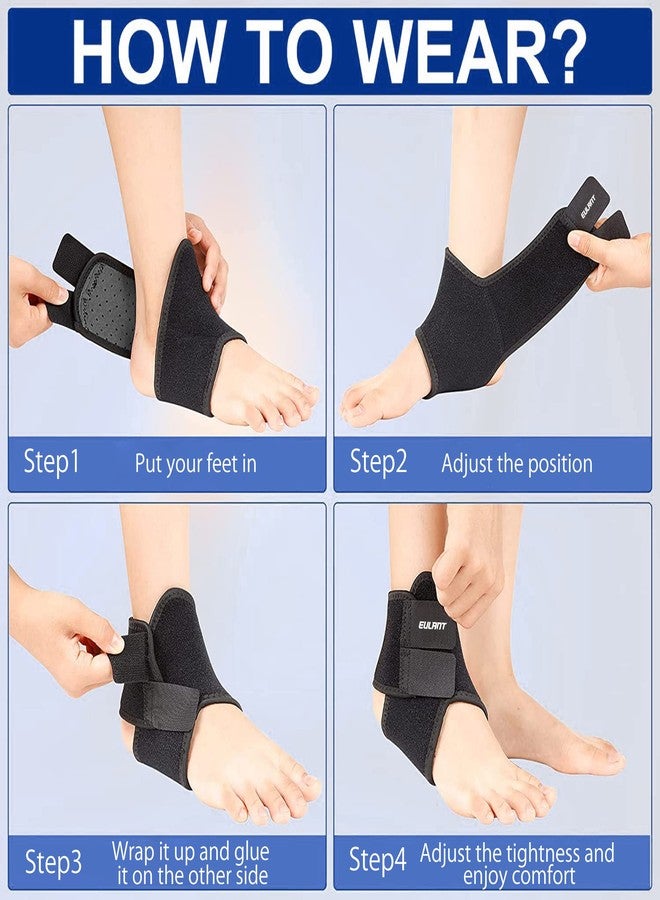 EULANT Kids Ankle Brace 1 Pair, Children Ankle Support, Ankle Compression Sleeve for Foot & Ankle Swelling, Achilles Tendon, Joint Pain, Injury Recovery, for Ice Skating Dance Hiking, Black M - Image 5