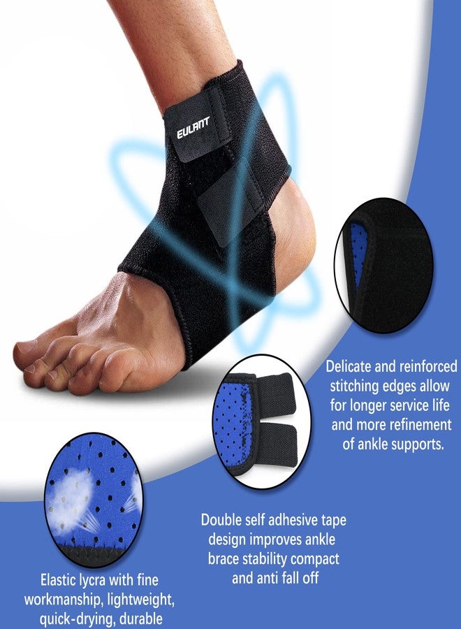 EULANT Kids Ankle Brace 1 Pair, Children Ankle Support, Ankle Compression Sleeve for Foot & Ankle Swelling, Achilles Tendon, Joint Pain, Injury Recovery, for Ice Skating Dance Hiking, Black M - Image 2