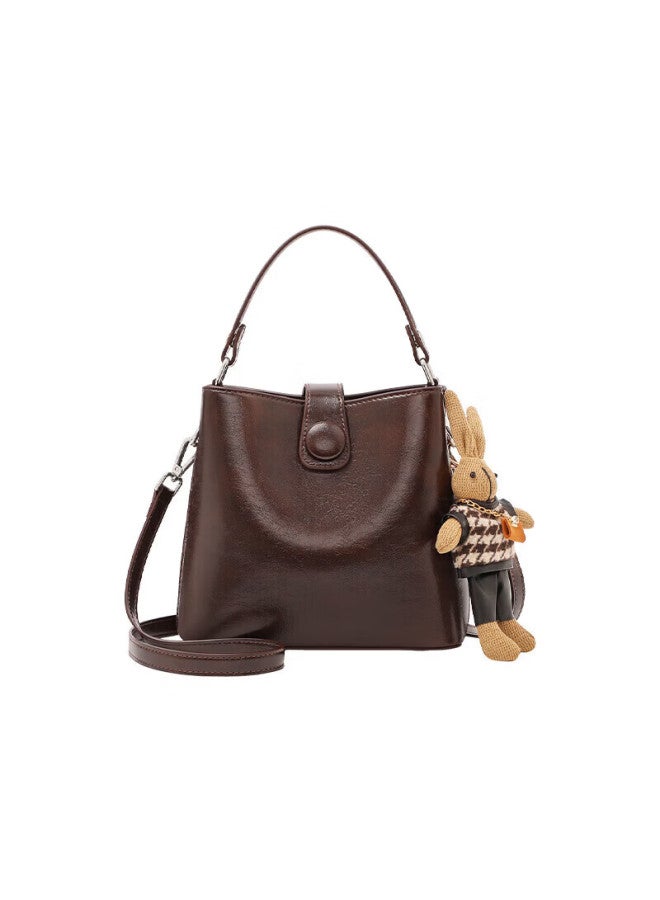 Yuyula Women's Leather Crossbody Bucket Bag Luxury Shoulder Bag Gift For Women's Day Birthday - Image 3