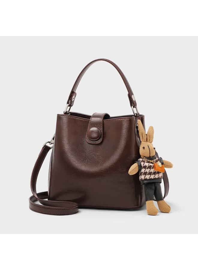 Yuyula Women's Leather Crossbody Bucket Bag Luxury Shoulder Bag Gift For Women's Day Birthday - Image 1