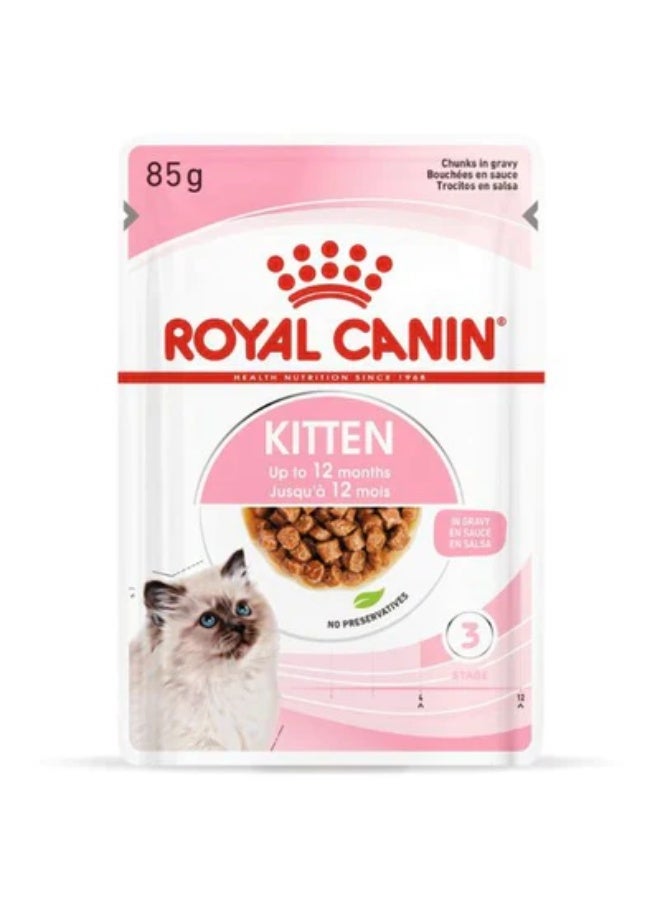 Royal Canin Feline Health Nutrition Kitten Gravy Wet Food - 12x85g - Image 4