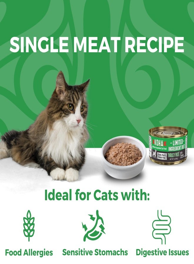 KOHA Limited Ingredient Diet Turkey Paté for Cats, 95% Turkey Sensitive Stomach Cat Food, Duck Recipe for Cats, Trial Pack (3 Cans) - Image 3