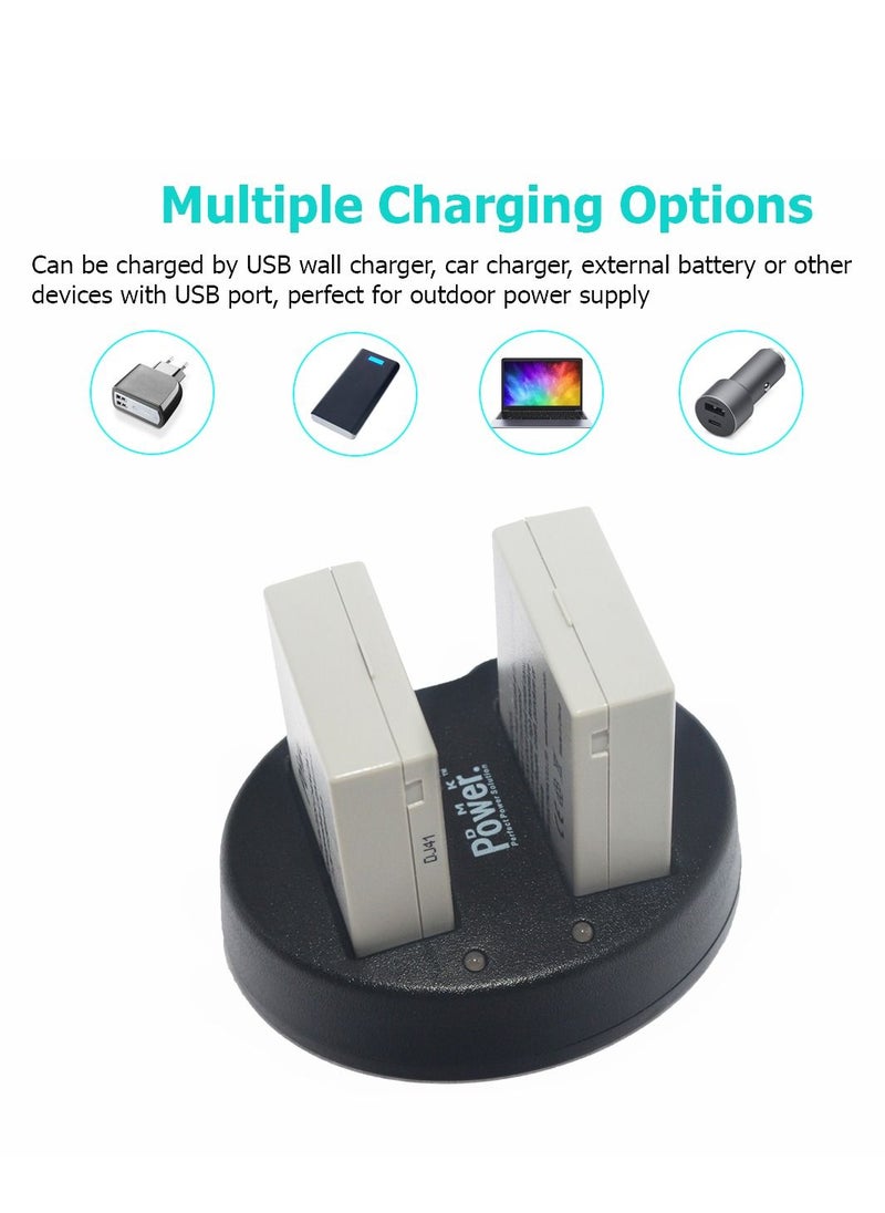 DMK Power - DMK Power LP-E8 1150mAh Replacement Battery with Battery Protection Box 2Pack and 1 x Dual USB Charger Kit Compatible With Canon EOS 550D, EOS 600D, EOS 700D etc - Image 1